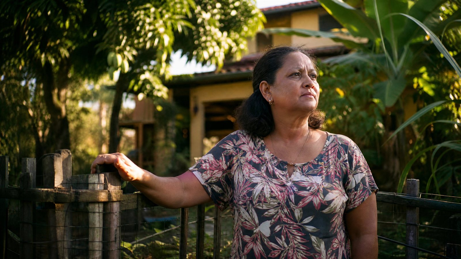 Proprietária no quintal de sua casa em Belo Horizonte protegendo a posse do imóvel contra turbação na divisa