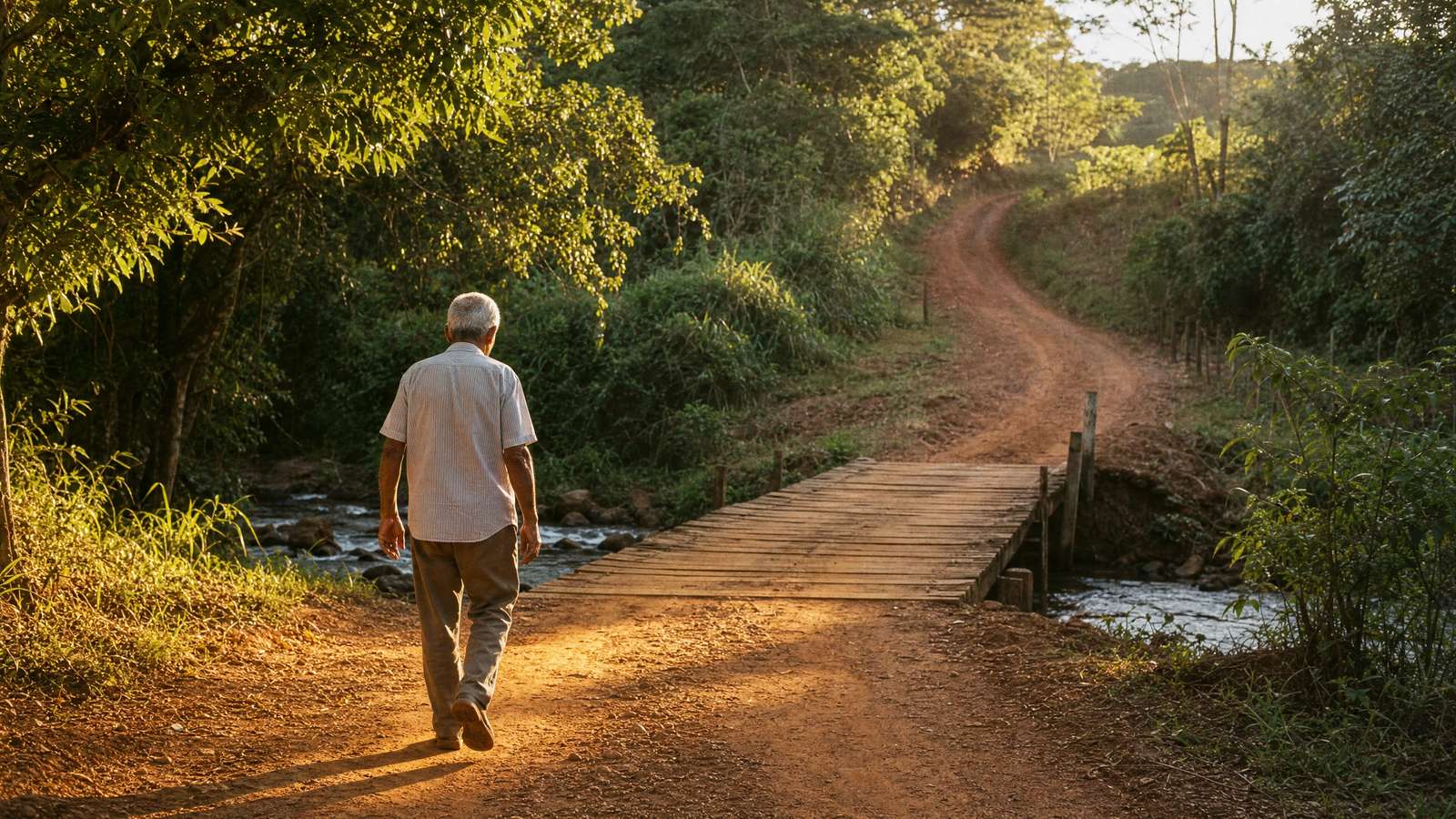 Estrada de terra antiga e passarela de madeira usadas há décadas como servidão de passagem aparente — usucapião, advogado imobiliário em BH